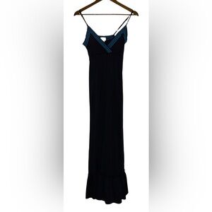 Mossimo Women Stretch Maxi Sundress Small Ruffle Hem Fairycore‎ Grunge Goth